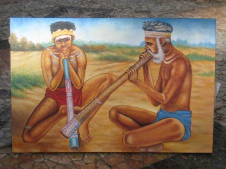 Didgeridoo Bild 2 Aborigines 60 x 40cm 
