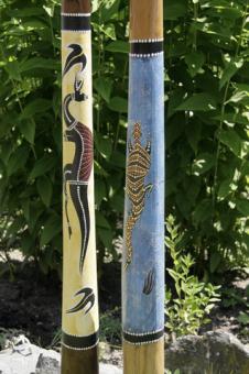 Didgeridoo Teak blau oder gelb blau